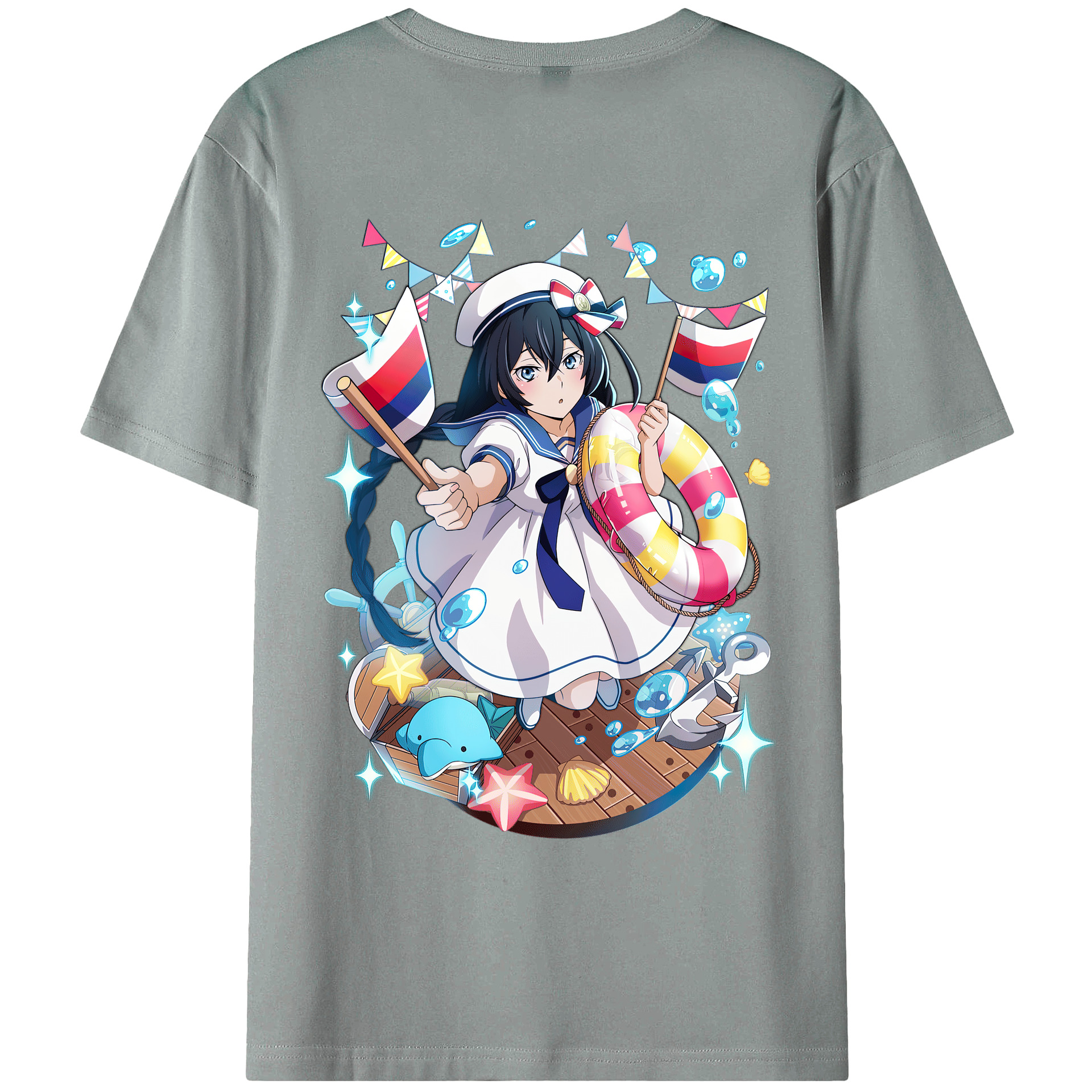（画像用） 文豪ストレイドッグス Bungo Stray Dogs 綿100％ メンズ半袖Tシャツ（バックプリント） 通気性